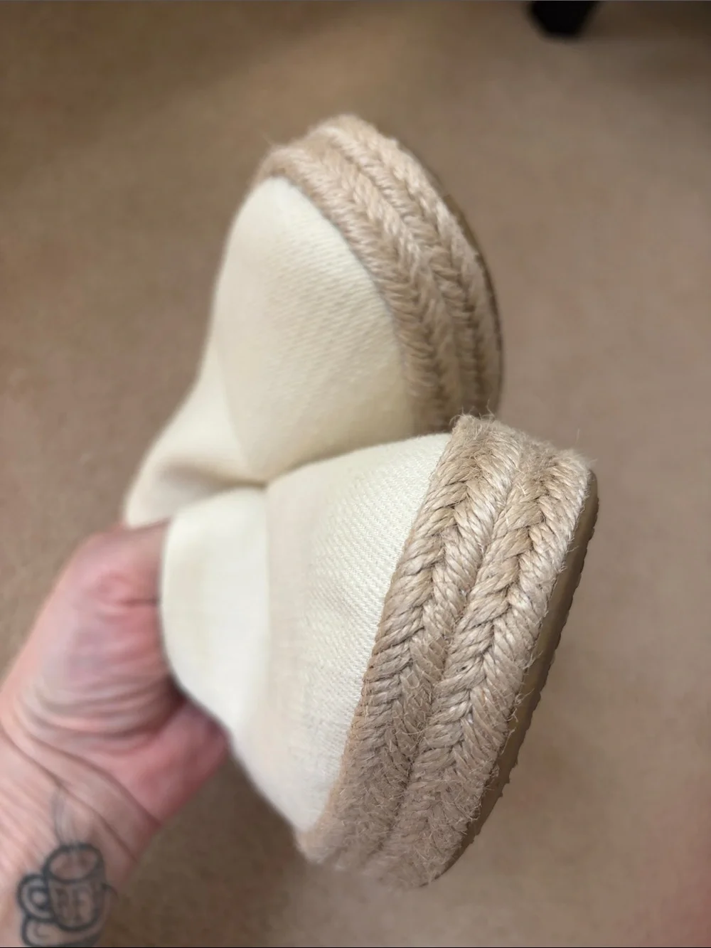 Toms Slip-On Canvas Shoes in Natural Ivory